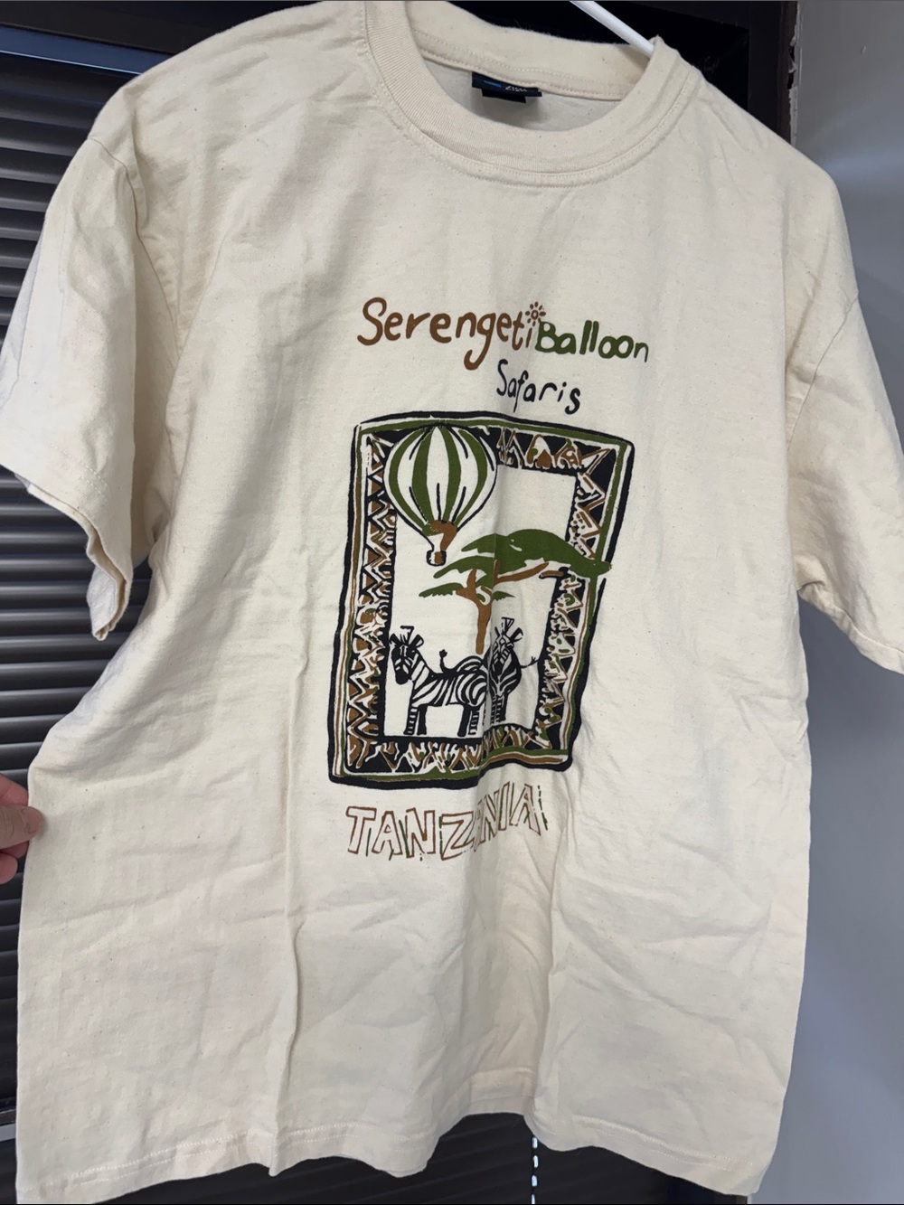 Serengeti Balloon Safaris Tanzania Short Sleeve T-Shirt - Cream